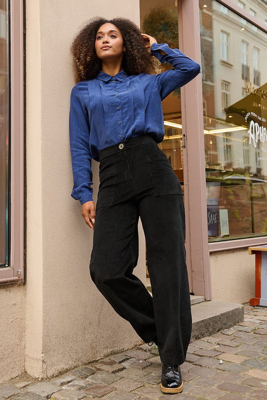 Froks Leia Bukser / Black corduroy