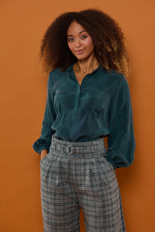 Froks Amelia Tunika Skjorte / Forest green