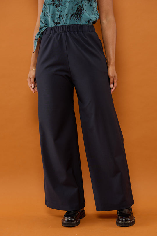 Froks Emilia Bukser / Midnight blue wool