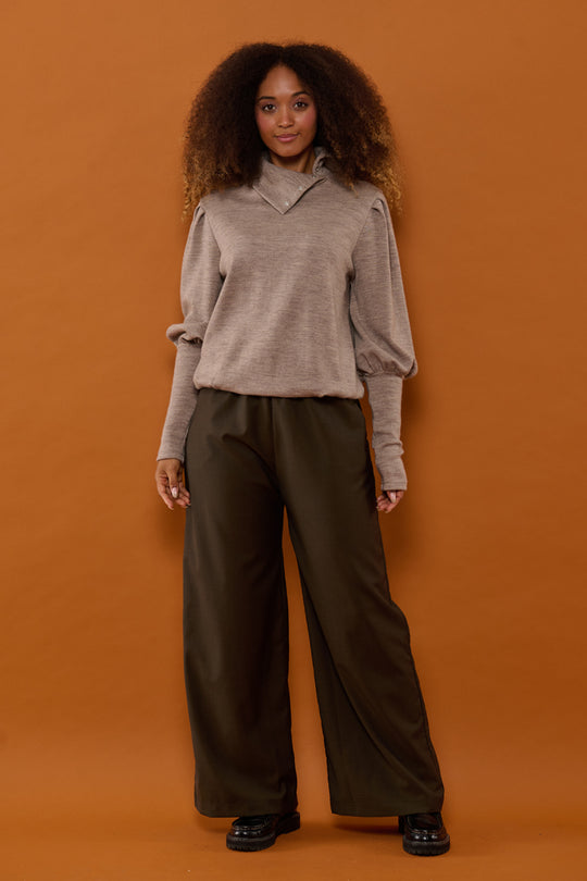 Froks Emilia Bukser / Teak brown wool