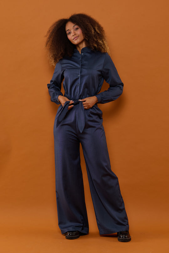 Froks Carla Sleeve Long Body Dragt / Midnight textures wool