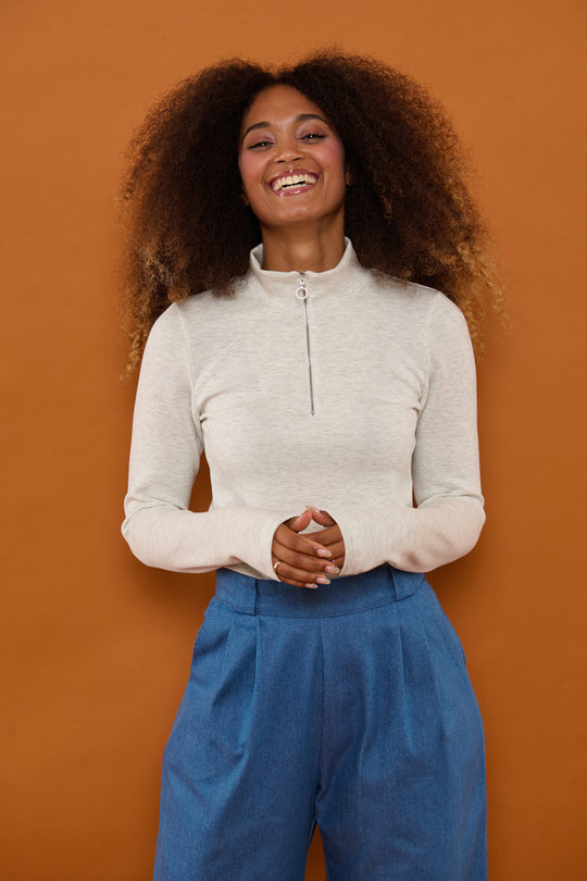 Second Arrival Lilo Bluse / Grey melange