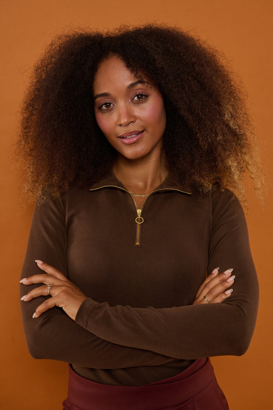 Second Arrival Lilo Bluse / Soft dark brown