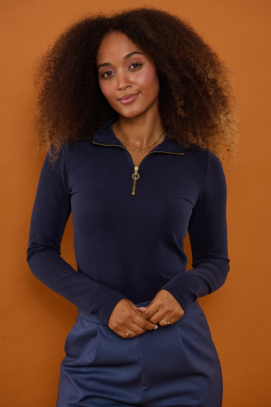 Second Arrival Lilo Bluse / Soft dark blue