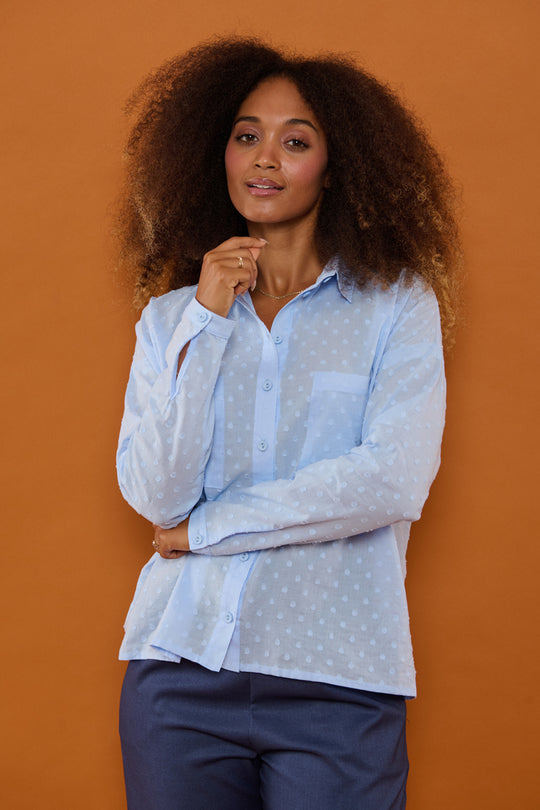 Second Arrival Kaya Long Skjorte / Light blue