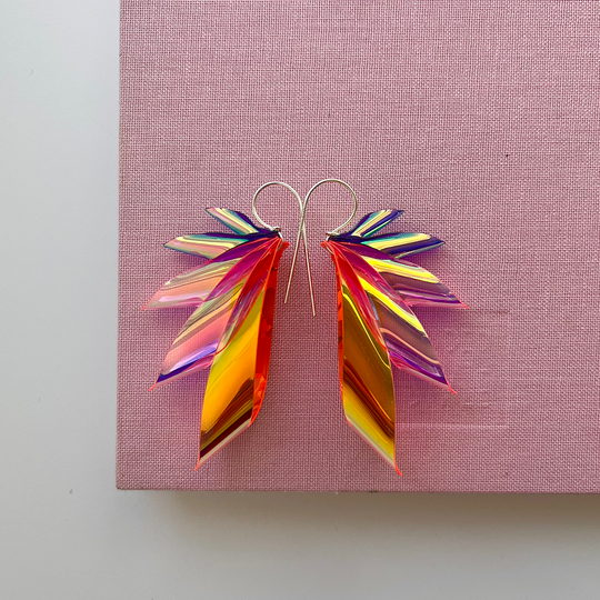 ByFossdal The Wings Small Øreringe / Golden Hour