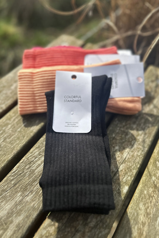 Colorful Standard Organic Active Strømper / Deep Black