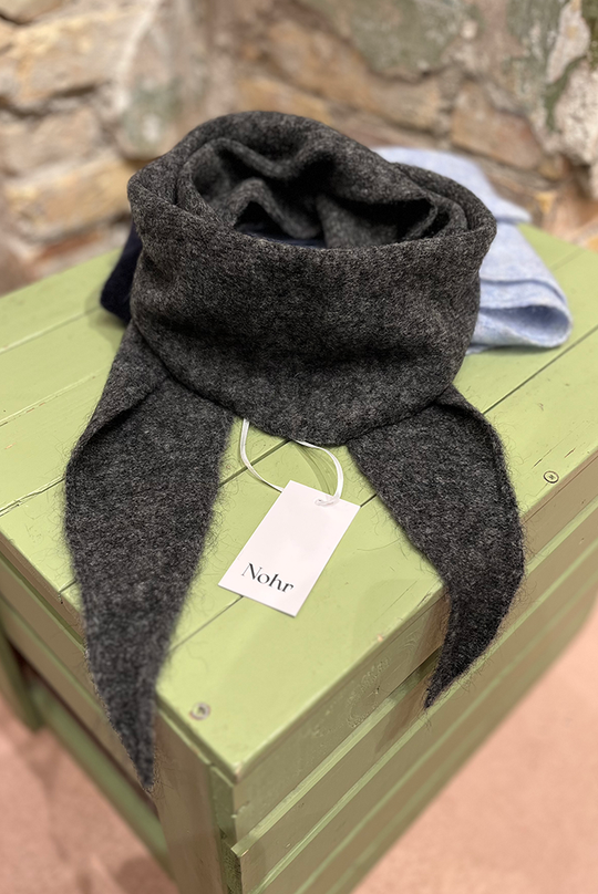Nohr Mohair Triangel Tørklæde / Koksgrå