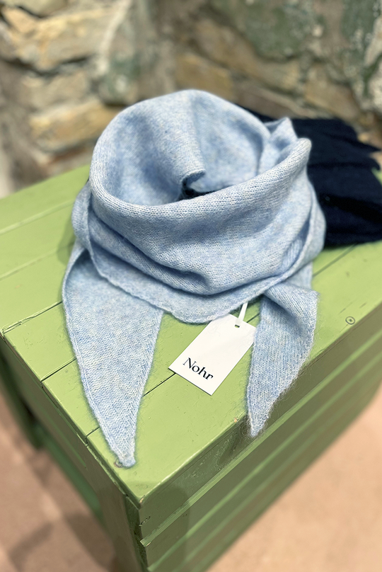 Nohr Mohair Triangel Tørklæde / Lys blå