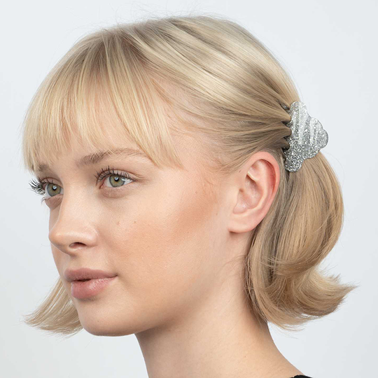 Sui Ava Lene Glitter Mini Clip / Silver glitter
