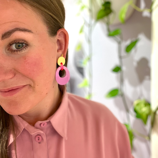 ByFossdal Celebrate Mini Ørestikker / Vanilla & Pink