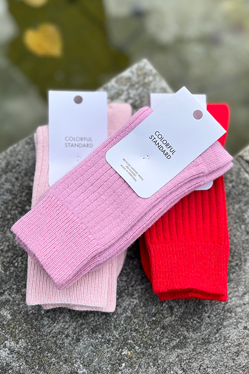 Colorful Standard Merino Wool Blend Strømper / Cherry blossom