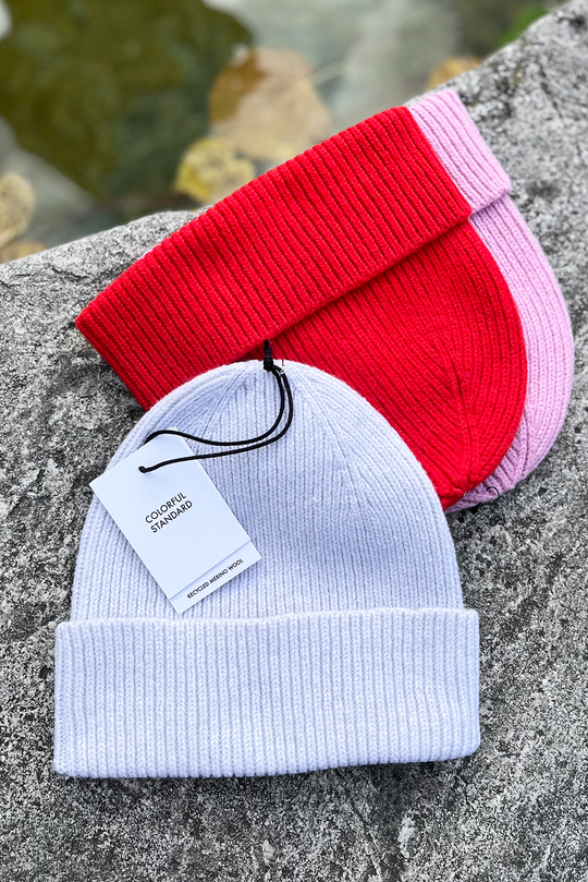 Colorful Standard Merino Wool Beanie / Snow melange