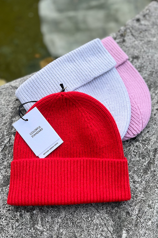 Colorful Standard Merino Wool Beanie / Red Tan