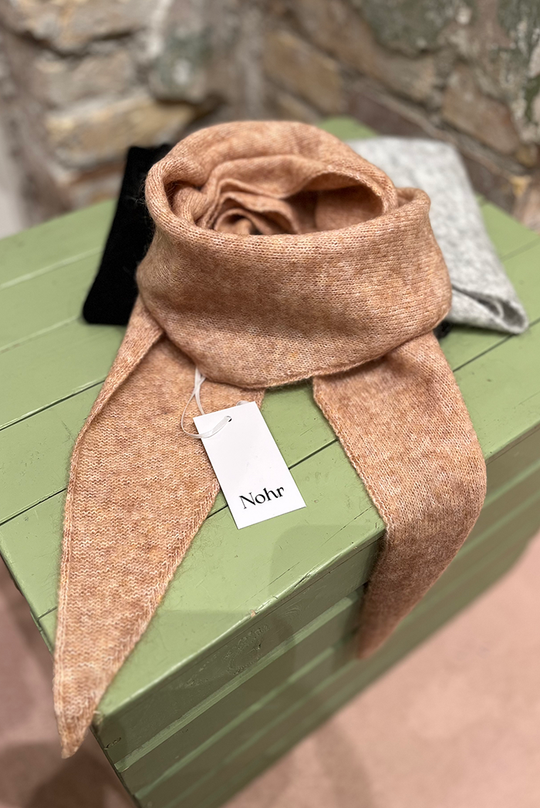 Nohr Mohair Triangel Tørklæde / Beige #1115