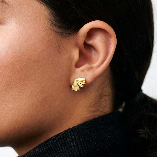 Pernille Corydon Autumn Leaf Ørestikker / Forgyldt