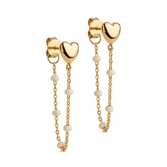 Enamel Lola Heart Øreringe / Daisy