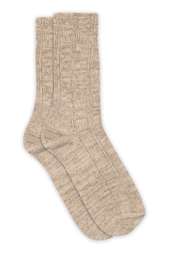 Mp Be Uld strømper #59537 / Light Brown Melange #489