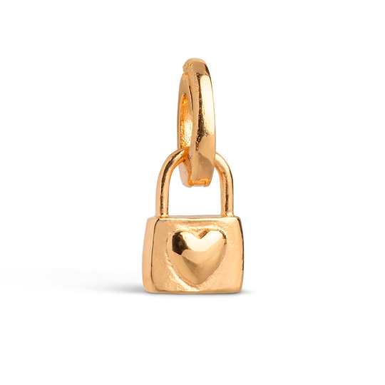 Enamel Locked love Vedhæng / Forgyldt