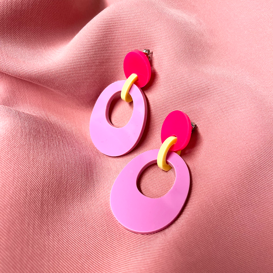 ByFossdal Celebrate Mini Ørestikker / Hot pink & Pink