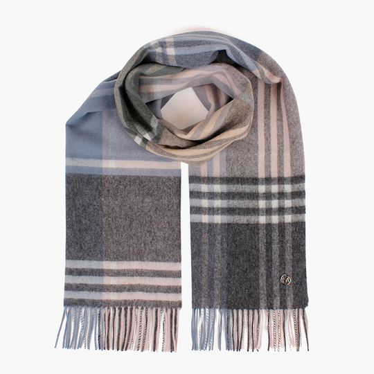 Montecristo Theresa Uld Tørklæde / Ternet blå #1875