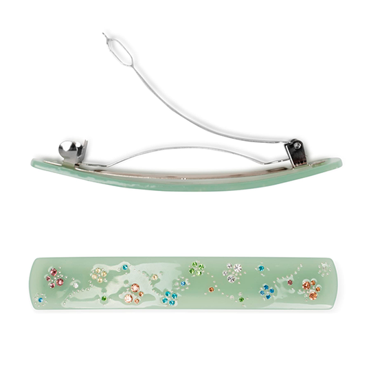 Sui Ava Spring Garden Hair Clip / Green