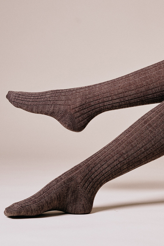 Mp Megan Knæstrømper #69508 / Brown Melange #351