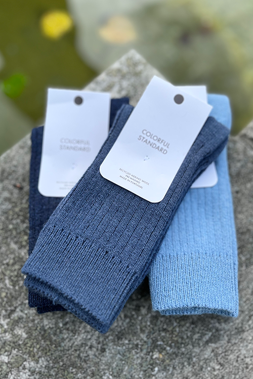 Colorful Standard Merino Wool Blend Strømper / Petrol blue
