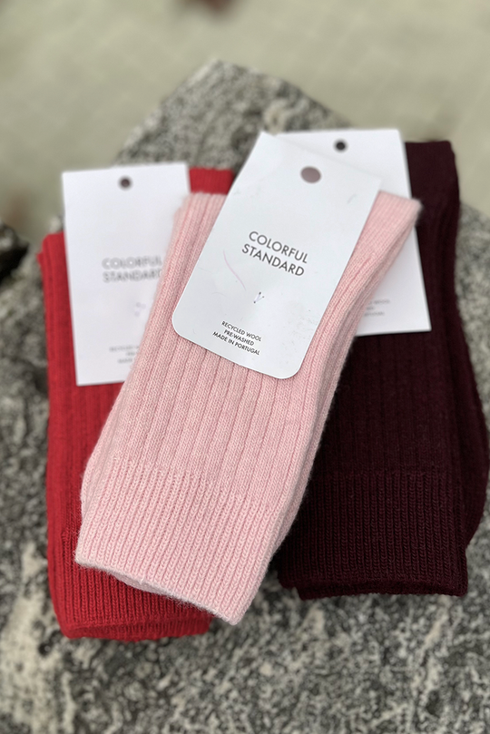 Colorful Standard Merino Wool Blend Strømper / Faded pink