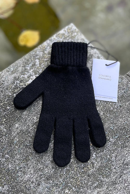 Colorful Standard Merino Wool Handsker / Deep black