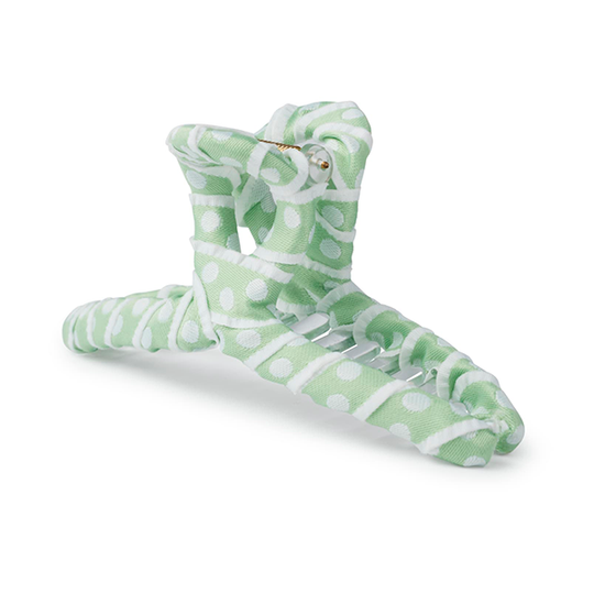 Sui Ava Ribbon Spring Clip / Green