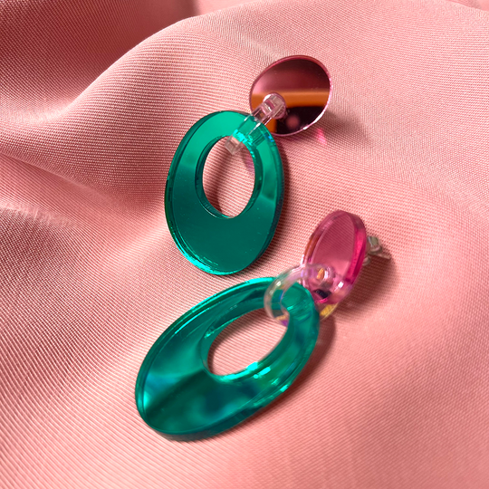 ByFossdal Celebrate Mini Ørestikker / Pink & Green