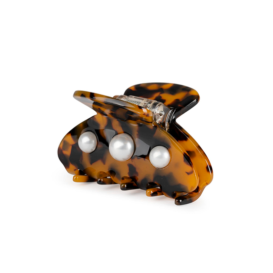 Sui Ava Ida Classic Pearly Mini Clip / Brown leo