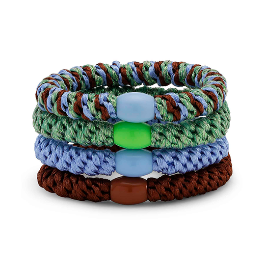 Sui Ava 4-pack Basic Essentials Hårelastikker / Airy blue