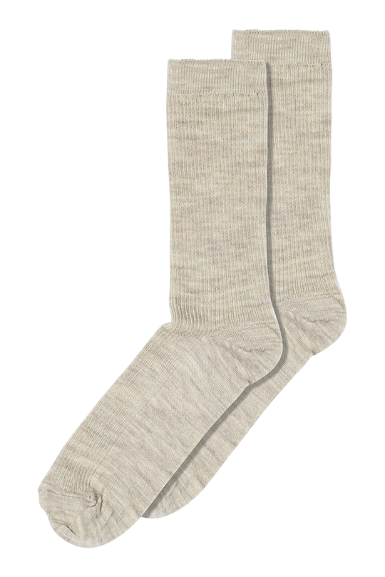 Mp Fine Uld Strømper #50102 / Light Brown Melange #489