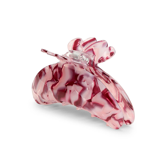 Sui Ava Helle Cinnamon Satin Big Clip / Purple rose