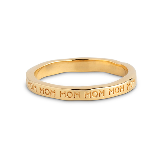 Enamel Mom Ring / Forgyldt