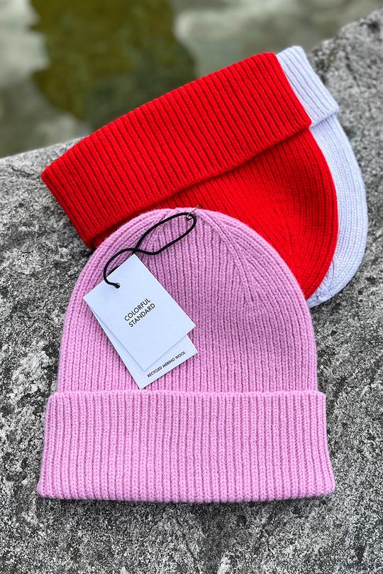 Colorful Standard Merino Wool Beanie / Cherry blossom