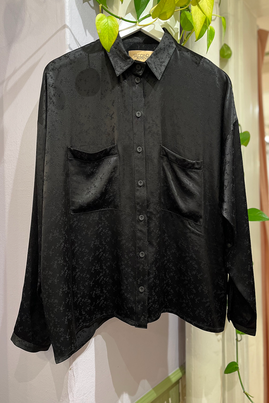 Second Arrival Kaya Long Skjorte / Black flora