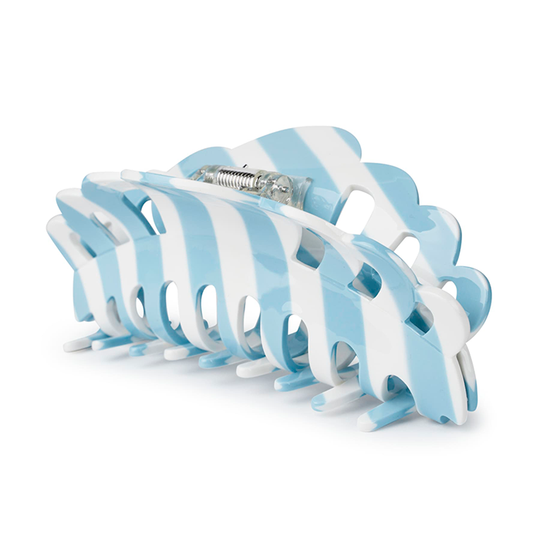 Sui Ava Emma Striped Giga Clip / Light blue