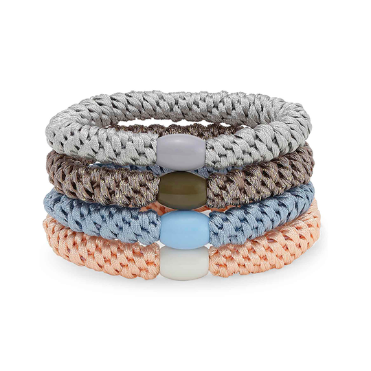 Sui Ava 4-pack Basic Essentials Hårelastikker / Feel the sky