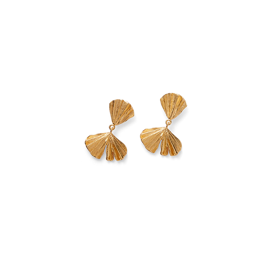 Pernille Corydon Autumn Leaf Øreringe / Forgyldt