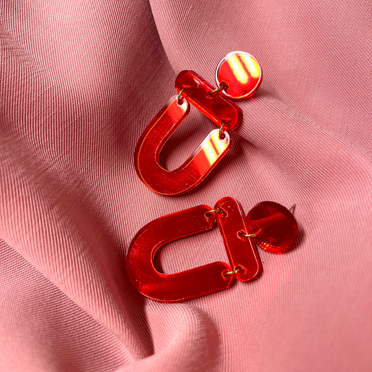 ByFossdal The Arch Øreringe / All red