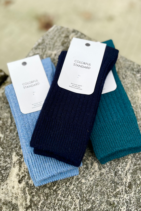 Colorful Standard Merino Wool Blend Strømper / Navy blue
