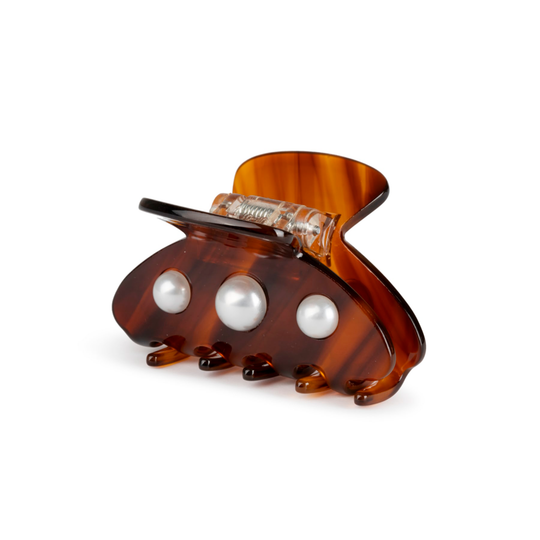 Sui Ava Ida Classic Pearly Mini Clip / Golden brown