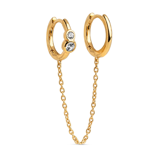 Enamel Nova Chain One Piece Ørering / Forgyldt