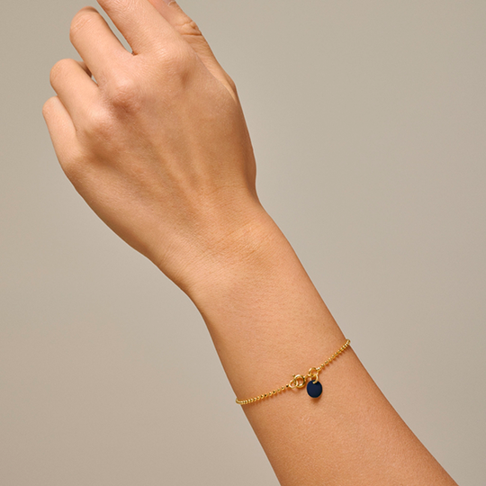 Enamel Ball Chain Armbånd / Midnight