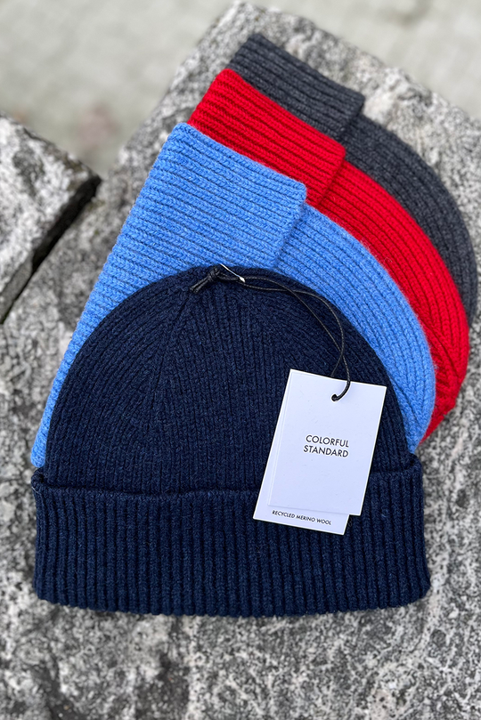 Colorful Standard Merino Wool Beanie / Marine Blue
