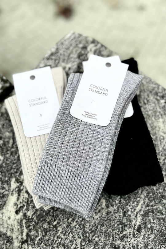 Colorful Standard Merino Wool Blend Strømper / Heather grey