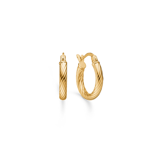 Studio Z. Small Lumin Spin Creoler / Forgyldt